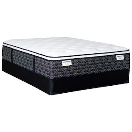Queen Firm Euro Top Pocketed Coil Mattress and Foundation